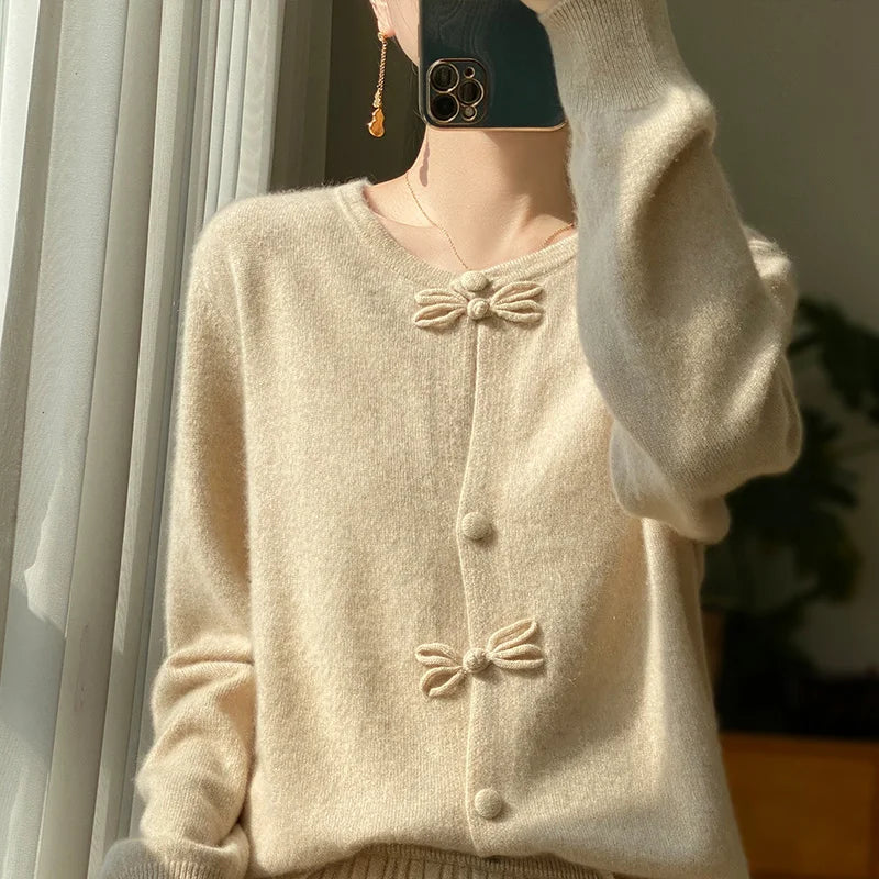 Helena | Cardigan avec Détail Nœud