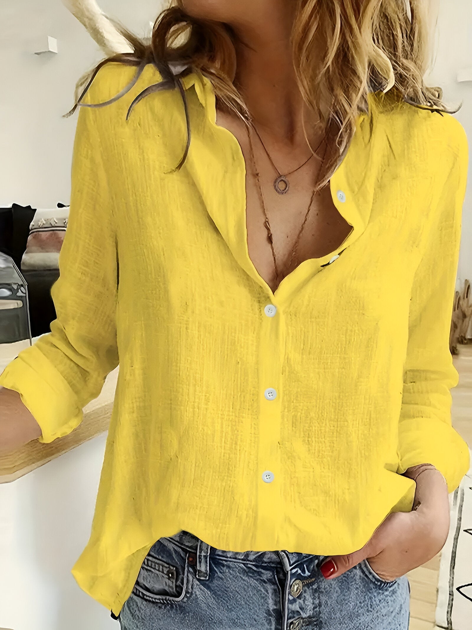 Clément™ | Blouse Élégance Lin Intemporelle